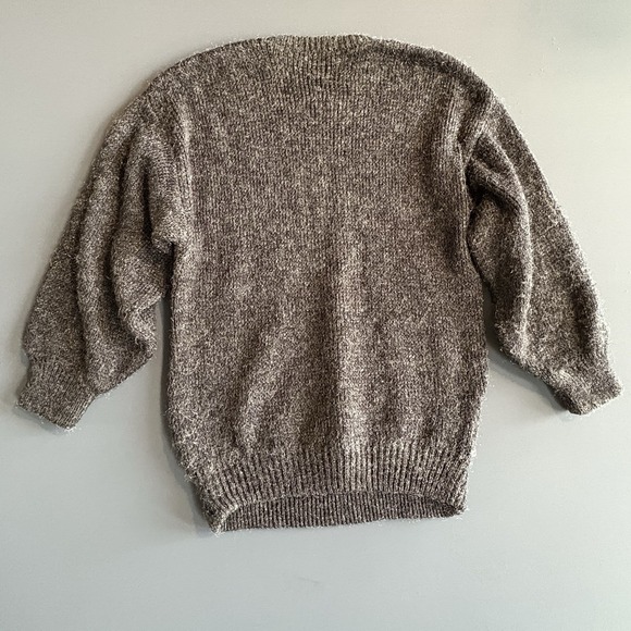 Vintage Women's Selin Argyle‎ Sweater Size Large Black Red 1980s - Picture 3 of 6